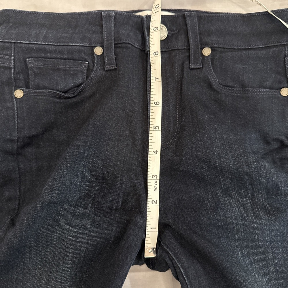 PAIGE Hoxton High Rise Ankle Petite Skinny Jeans Women's Size 26 Dark Indigo - Picture 5 of 9
